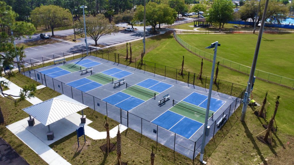 Upgraded Pickleball courts at Lehigh Acres Park